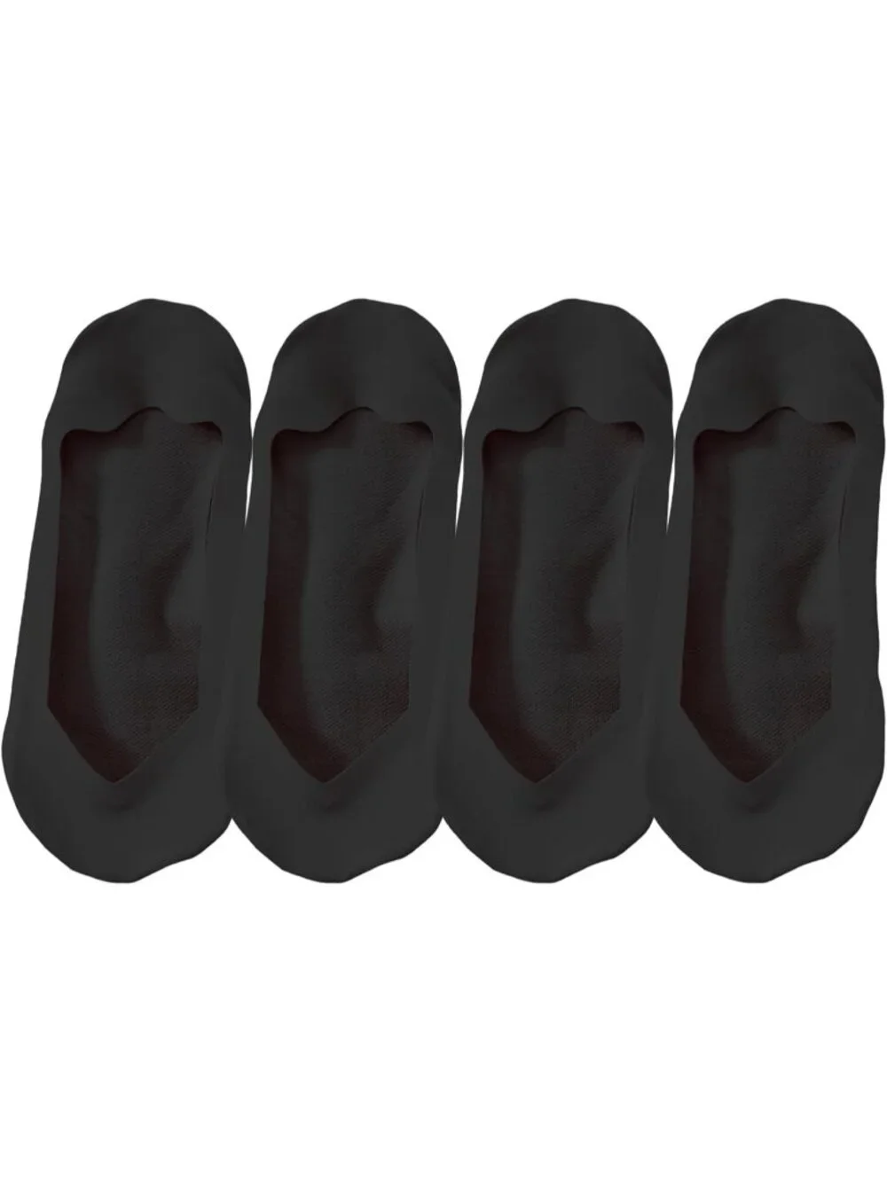 🧦Women's Dark Black Low Socks Made of Ice Silk Surface on Cotton on the Bottom